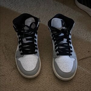 Jordan Black and White High-Top Sneakers Classic Design